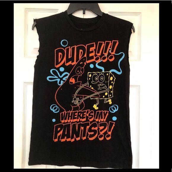 Spongebob Sleeveless Shirt Size S - Picture 1 of 3